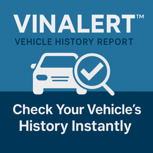 Unlock Your Vehicle's Past with VinAlert – Comprehensive History Reports at Your Fingertips!
