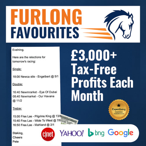 Win Big Monthly with Furlong Favourites’ 3-Bet Approach!