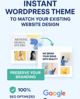 Instant HTML-to-WordPress Theme: Preserve Your Branding in Seconds with ThemeMatcher!