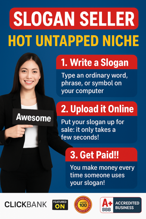 Unlock Fast Cash: Join Slogan Seller’s Profitable Slogan-Writing Niche!