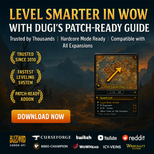 Level Up Fast in WoW with Dugi’s Patch-Ready, Hardcore-Compatible Guide!