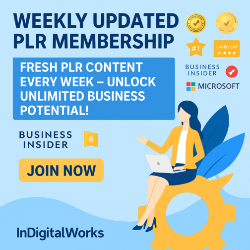 Weekly Updated PLR Membership – Fresh PLR, Training, Hosting & Tools!