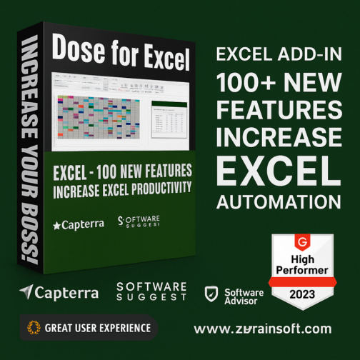Dose for Excel Add-In: Automate, Clean & Simplify Spreadsheets!