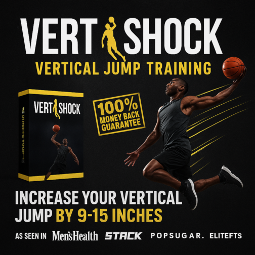 Vert Shock: Proven 9-15 Inch Vertical Leap In 8 Weeks – At-Home!