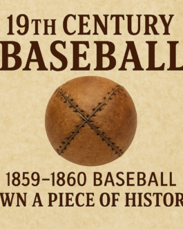Step Back in Time with Authentic 1859–1860 Baseball Replicas!
