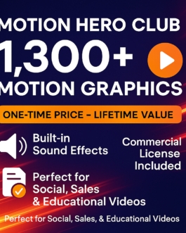 Transform Your Videos with 1,300+ Motion Graphics – Join Motion Hero Club Today!