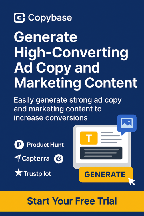 Create High-Converting Ad Copy Instantly with Copybase.io – No Monthly Fees!