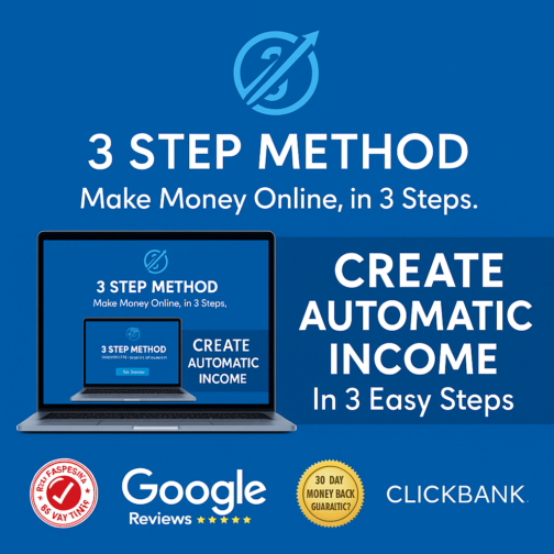 Build Automatic Online Income in 3 Simple Steps with 3 Step Method!