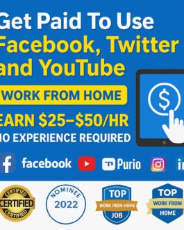 Earn $25–$50/Hour Working With Facebook, Twitter & YouTube—No Experience Needed!