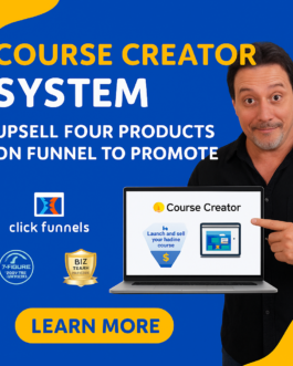 Course Creator System: Build, Film, Sell With Smart Upsells!