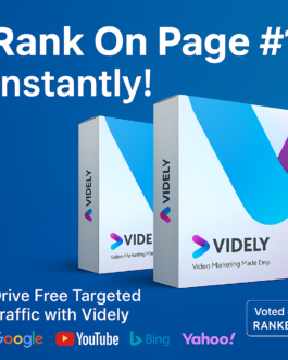 Get Videly and Rank Your Videos on Page #1 Instantly with 3 Clicks – No SEO Needed!