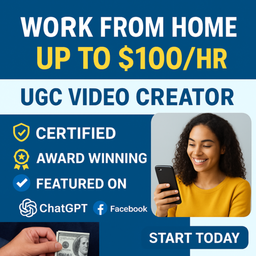 Earn $100/hour from Home as a UGC Video Creator—No Experience Needed!