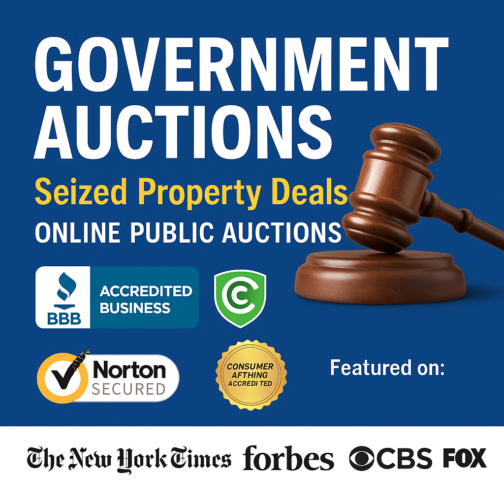 Unlock Exclusive Wins: GovernmentAuctions for Seized, Real Estate & More!