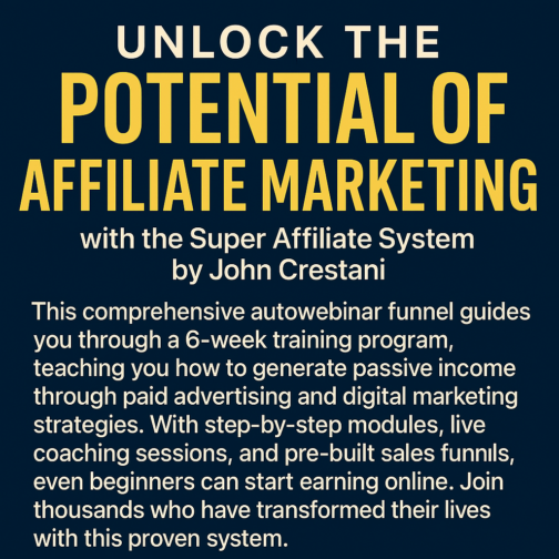 Transform Your Income with John Crestani's Super Affiliate System!