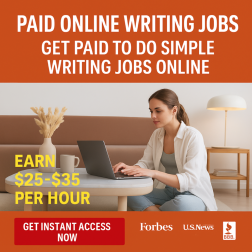Earn $25–$35/hr from Home with Paid Online Writing Jobs!