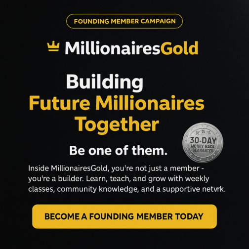 Millionaires Gold: Build Legacy, Skills & Financial Freedom Together!