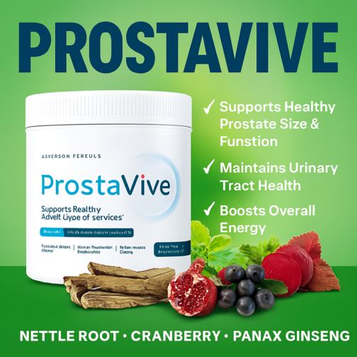 ProstaVive: Natural Prostate Support + Urinary Flow Booster, 180-Day Guarantee!