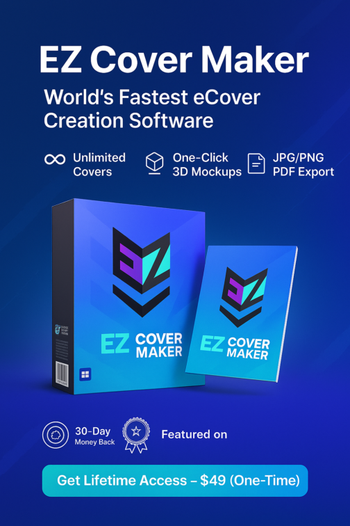EZ Cover Maker: Fast, Unlimited eBook Covers & 3D Mockups—Lifetime Deal!