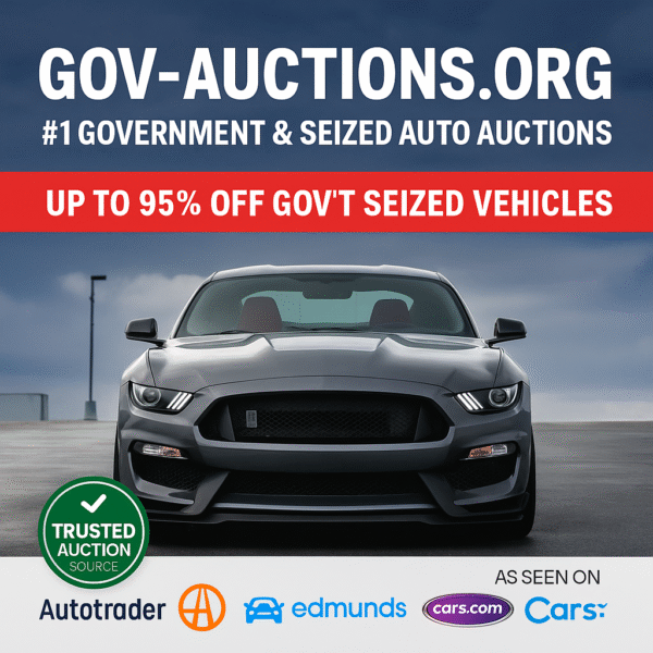 Save Up to 95% on Cars at Gov-Auctions.org – America’s #1 Auto Auction Site!