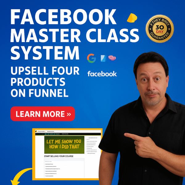 Master Facebook Ads with Funnel Upsells – HD Training Included!