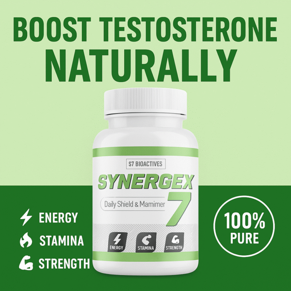Unlock Peak Male Vitality Naturally with Synergex 7 Formula!