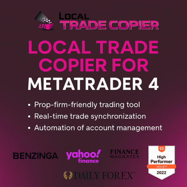 Scale Forex trades effortlessly with Local Trade Copier MT4 – prop-firm ready!