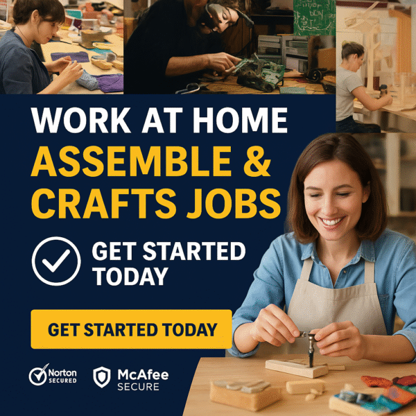 Earn Extra Income With Home-Based Assemble & Crafts Jobs!